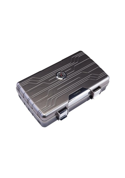Parmida Gümüş Seyahat Tipi Humidor Puro Kutusu - Tr5487
