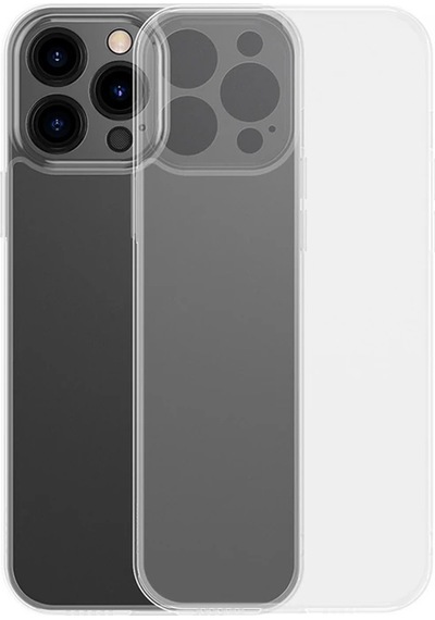 Baseus Frosted Glass Apple iPhone Uyumlu 13 Pro 6.1inch Shockproof Koruyucu - Kılıf- 5775 Şeffaf