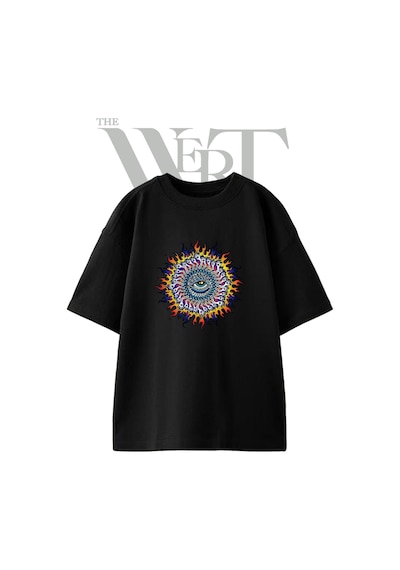 Thewert Tool Lateralus Tasarım Baskılı Ünisex Siyah Oversize T-shirt
