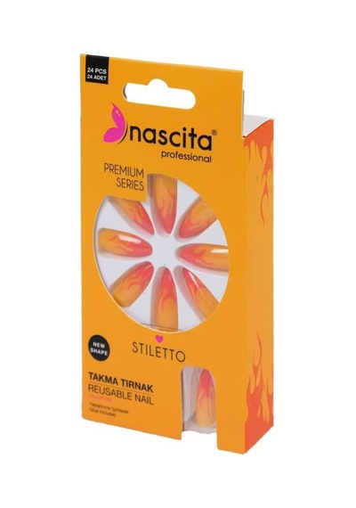 Nascita 24'lü Stiletto Renkli Takma Tırnak - 185