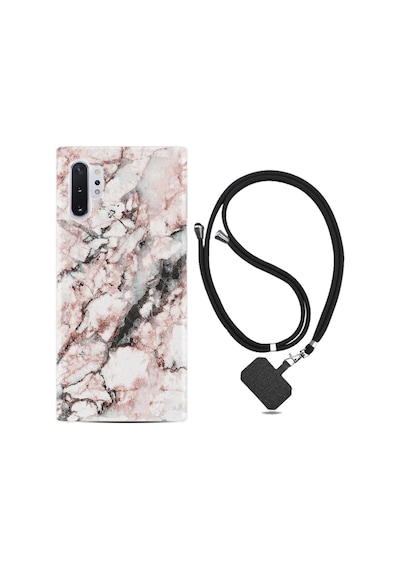 Samsung Galaxy Uyumlu Note 10 Plus Kılıf Desenli Silikon Boyun Askılı Colorfull Marble 2 1389