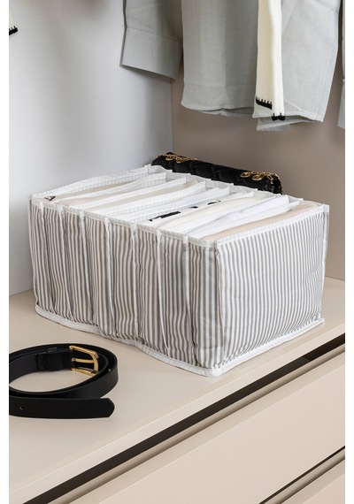 Dolap İçi Akardiyon Düzenleyici 8 Göz & 30x39x14 Cm Gri - 924064917 Gri