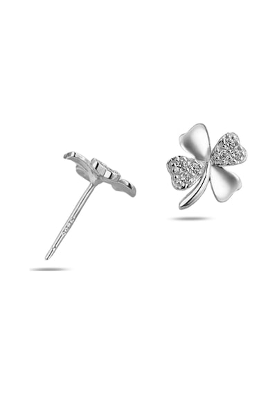 Brezza Lusso Jewelry Gümüş 4 Yaprak Yonca Bayan Gümüş Küpe