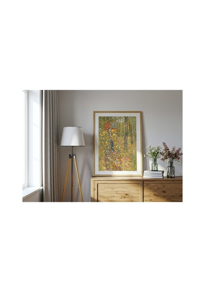Klimt Haçlı Köy Bahçesi Çerçevesiz Poster 30x42 Cm A3 Tablo Art Nouveau Duvar Dekoru