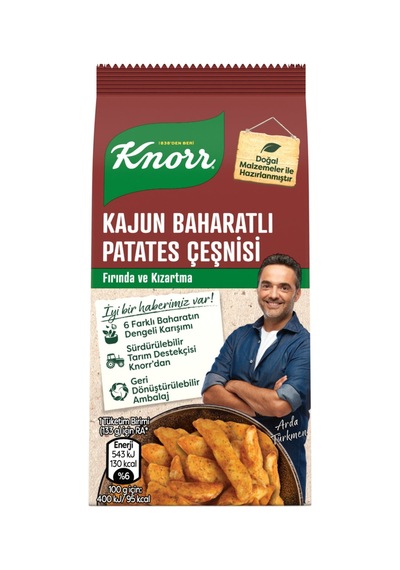 Knorr Kajun Baharatlı Patates Çeşnisi 60 G - 8 Adet Tarı
