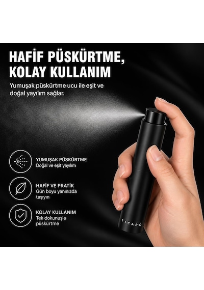 Tr Parfüm Şişesi 10 Ml 3'lü Set Cep Parfüm Şişesi Doldurulabilir Parfüm Doldurma Şişesi Seyahat Boy Parfüm Ş