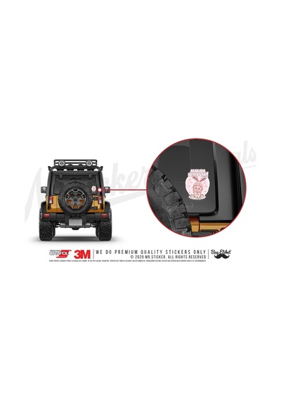 Bob21 Tavsan Sapkali Arabada Bebek Var Sticker