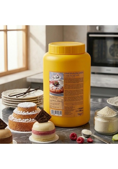 Erimeyen Pudra Şekeri 1 Kg Isıya Dayanıklı Pasta Ve Tatlı Süsleme Pudra Şekeri