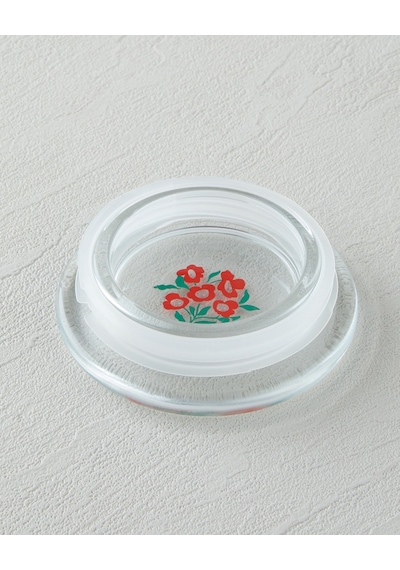 English Home Bright Parade Cam Kavanoz 500 Ml Kırmızı - Beyaz Kırmızı - Beyaz