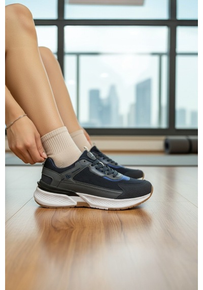 Enoch Erkek Yükske Taban Spor Ayakkabı Sneaker Kauçuk Tabanlı Yürüyüş Ve Koşu Modeli 2332 Lacı