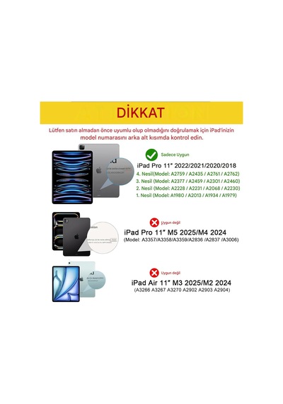 İpad Pro 11 1/2/3/4 Nesiller 2018-2022 İle Uyumlu Köşe Korumalı Şeffaf Esnek Antishock Kılıf Şeffaf