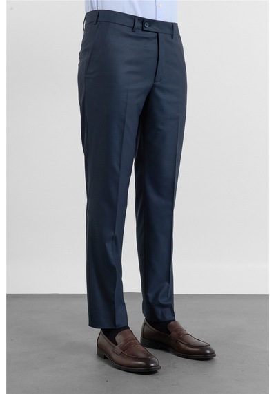 İmza Lacivert Yan Cep Açık Paça Bez Ayağı Comfort Fit Esnek Pantolon 1003255127 Koyu Lacivert