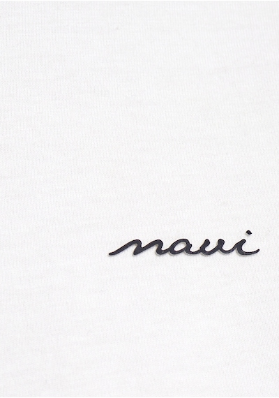 Mavi - Mavi Logo Baskılı Ekru Tişört 1614108-70057