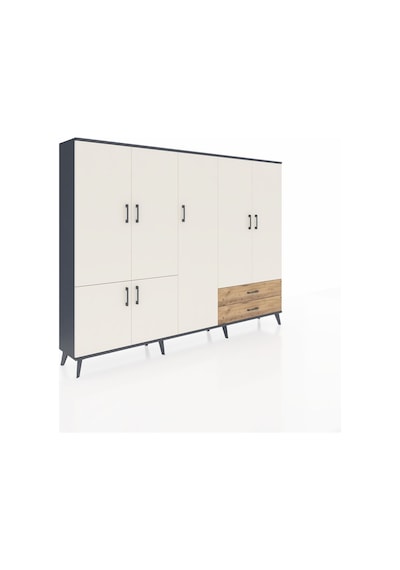Arges Dolap 12 Raflı 2 Çekmeceli 7 Kapaklı 220x30x163 Antrasit-ay Antrasit-aytaşı/çam Arges Dolap 12 Raflı 2 Çekmeceli 7 Kapaklı 220x30x163 Antrasit-ay Antrasit-aytaşı/çam