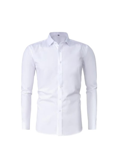 Erkek Slim Fitt Uzun Kol Likralı Gömlek 2390 Bgl-st04744 Beyaz