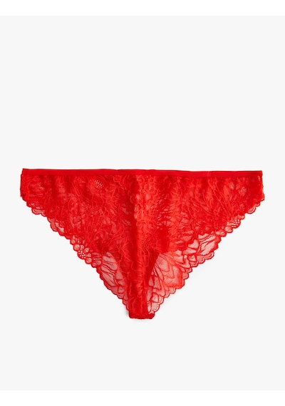 Koton Brazilian Külot Dantelli Kırmızı 4slk30271mk Kırmızı