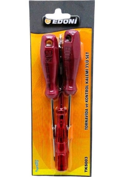 3 Parça Set Tornavida Yıldız - Düz - Kontrol Kalemi Go-53-vice 03345