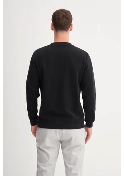 Cazador Slim Fit Selanik Örgü Siyah Erkek Sweatshirt 56400