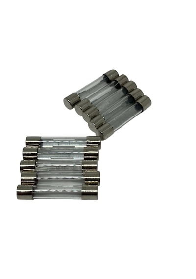10 Adet 10 Amper 30mm Büyük Boy Cam Sigorta 10a