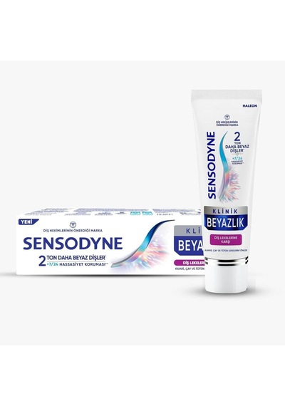 Klinik Beyazlık Çay, Kahve Ve Tütün Lekelerine Karşı Diş Macunu 75ml X 2 Adet
