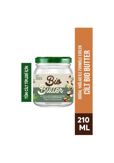 Bio Keratin Gold Bio Butter 9 Yağ İçeren El Yüz ve Vücut Bakım Yağı 210 ML