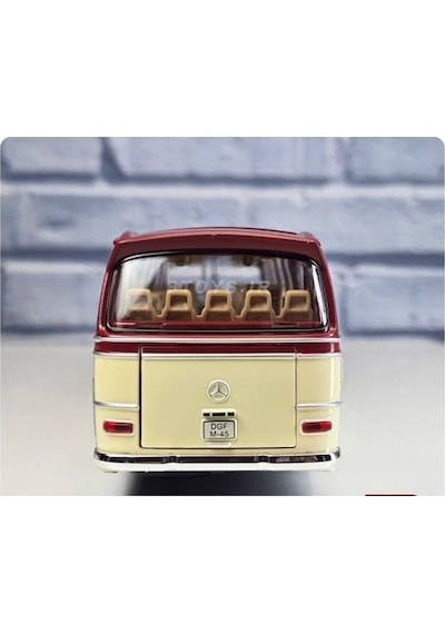 1:24 Ölçek 25 Cm Mercedes-benz O302 Sesli Işıklı Metal Model Otobüs Bordo
