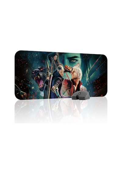 Devil May Cry Kaymaz Dikişli Kauçuk Oyuncu Mousepad V1 - 70x30 Xl Gaming Mouse Pad Fare Altlığı