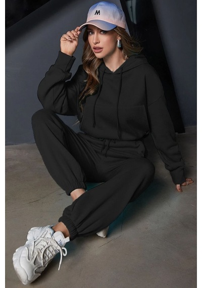 Uyguntarz Unisex Eşofman Takımı Siyah