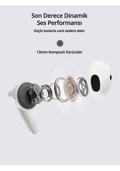 Aukey Ep-m4-wh Kablosuz Kulak İçi Kulaklık - Beyaz