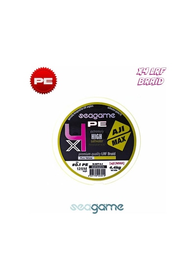Seagame Ajı Max X4 Pe 125m 0.3 Fluo Yellow Aji Misinası - Standart