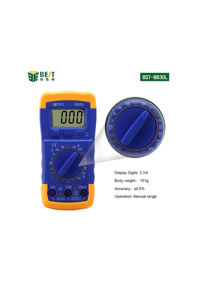 Dijital Multimetre Ölçü Aleti Lcd Ekranlı Best B830l