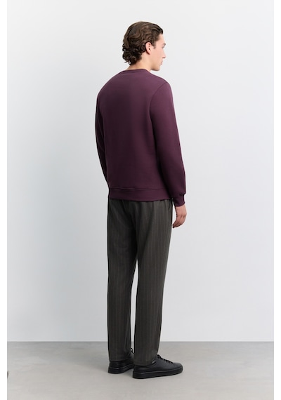 Avva Erkek Bordo Bisiklet Yaka 3 İplik Şardonlu -5 Dereceye Dayanıklı Regular Fit Sweatshirt A62y1291