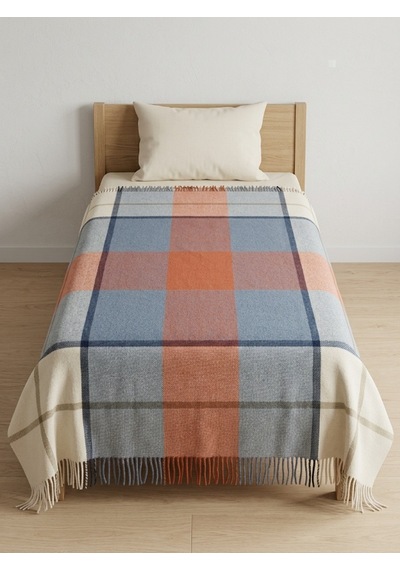 Gençev Home &Selin& %100 Saf Yün Scotch Battaniye Tek Kişilik (529588495)