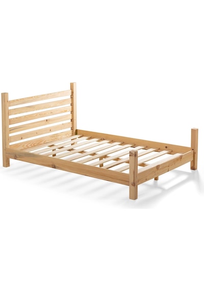 Elegans İthal Çam Masif Ahşap Karyola Naturel 90 190