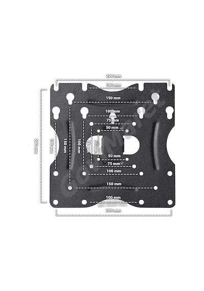 Hareketli Tv Askı Aparatı 32-43 İnç, Tv Duvar Askı Aparatı, Ayarlanabilir Metal Televizyon Duvar Montaj Aparatı, Vesa Uyumlu 75x75 100x100 200x150 200x200, 20 Kg 50-cm