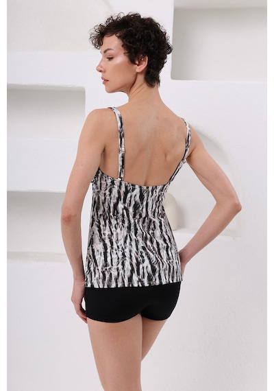 Lapıeno Kruvaze Şortlu Tankini Takım 4501 Valentına