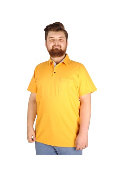 Mode Xl Büyük Beden T-Shirt Polo Cepli Lycra Pike Md 20554 Hardal 001 Mode Xl Büyük Beden T-Shirt Polo Cepli Lycra Pike Md 20554 Hardal 001