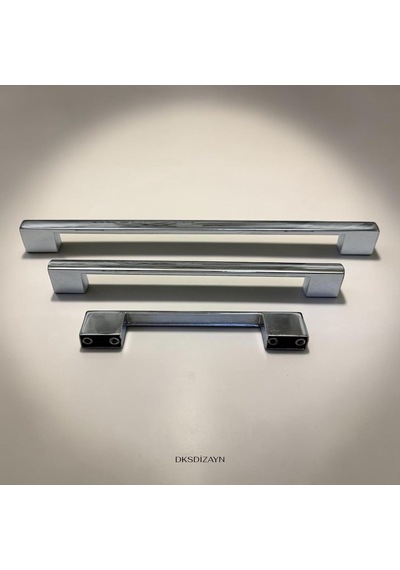 5 Adet Nergis Krom Dolap Kulpu 4 Delikli Çift Ölçülü Metal Mobilya Kulpu 96 128/160 192/224 256 Mm 96- Diğer