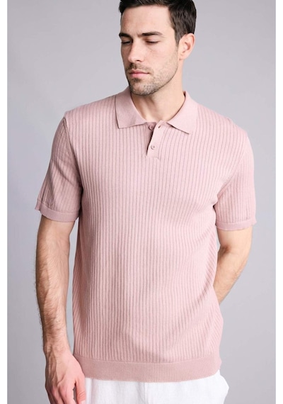 Defacto Standart Fıt Kısa Kollu Polo Tişört G3404ax26smpn56 Pembe-pn56