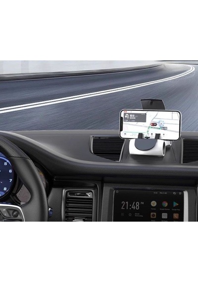 360 Derece Dönebilen Ayarlanabilir Araç İçi Telefon Tutucu Araba Uyumlu Siyah