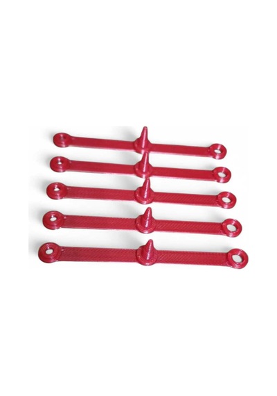 Kırmızı 250 Adet Plastik Güvenlik Kilidi Klips 67mm Güvenlik Etiket Trim Sabitleyici Askı P