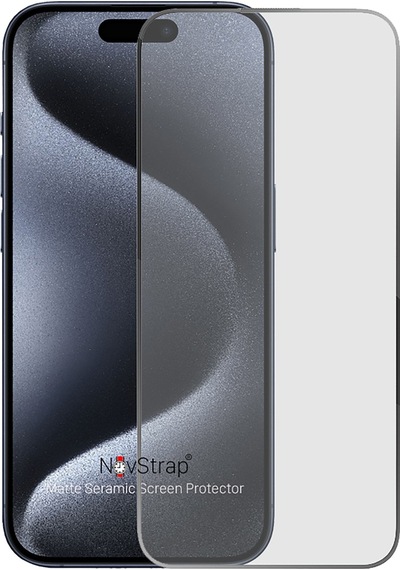 Novstrap Apple iPhone 15 Pro Uyumlu İle Ekran Koruyucu Mat Seramik Nano Esnek Cam