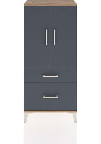 Hyperion Dolap 2 Raflı 2 Çekmeceli 2 Kapaklı 60x44x134 Çam-an... Çam