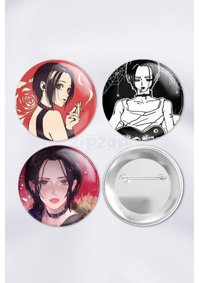 Nana Osaki Black Stones Çanta Süsü Rozet İğneli Buton Rozet Seti 3 Adet Üçlü