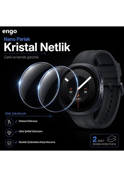 Samsung Galaxy Watch 9 40mm İle Uyumlu Ekran Koruyucu Nano Parlak Çizilmeye Dayanıklı Akıllı Saat Koruması, 9h Kırılmaz Esnek Cam, Hd Şeffaf 2 Adet Sm-l340 Çok Renkli Samsung Galaxy Watch 9 40mm İle Uyumlu Ekran Koruyucu Nano Parlak Çizilmeye Dayanıklı Akıllı Saat Koruması, 9h Kırılmaz Esnek Cam, Hd Şeffaf 2 Adet Sm-l340 Çok Renkli