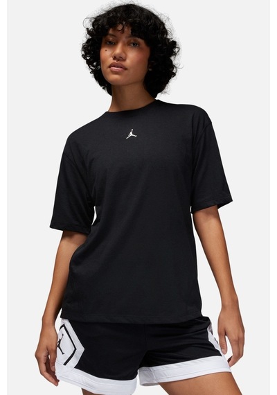 Nike Jordan Diamond Jumpan Women S Loose Fit Top T-shirt Kadın Bol Kalıp File Detaylı Tişört Siyah