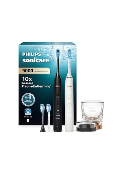 Philips Sonicare Diamondclean 9000 Elektrikli Diş Fırçası, İkili Paket, Uygulama Dahil Sonik Diş Fırçası, Basınç Sensörü, 4 Fırçalama Modu, 3 Yoğunluk Seviyesi, Siyah Ve Pembe Altın, Model Hx9914/61 Philips Sonicare Diamondclean 9000 Elektrikli Diş Fırçası, İkili Paket, Uygulama Dahil Sonik Diş Fırçası, Basınç Sensörü, 4 Fırçalama Modu, 3 Yoğunluk Seviyesi, Siyah Ve Pembe Altın, Model Hx9914/61