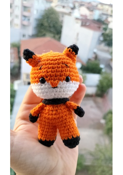 Amigurumi Tilki Anahtarlık Aksesuar Küçük Prens Tilkisi Oyuncak