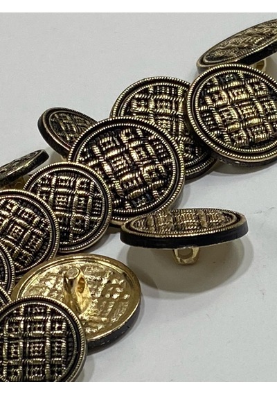 Blazer Ceket Düğmesi Takımı Hasır Model Gold Siyah Atımlı