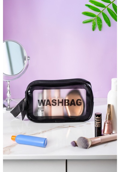 Porsima 3140 Şeffaf Seyahat Ve Makyaj Çantası Su Geçirmez Organizer Washbag 21x13cm